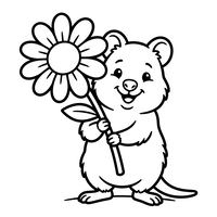 Hamster Lucu dengan Bunga Raksasa