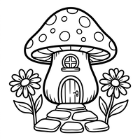 Gemütliches Pilzfee-Haus