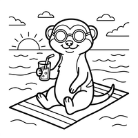 Lontra Cool in Vacanza nell'Oceano