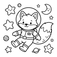 Raposa Astronauta no Espaço