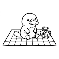 Cute Platypus Picnic