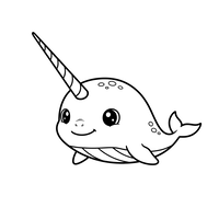 Cute Narwhal Character