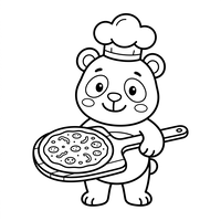 Kockpanda med Pizza