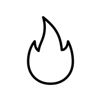 Icon de Flacără Simplă