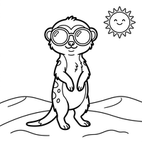 Cool Surikat i Öknen