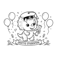 Selamat Lulus! Triceratops Wisuda