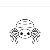 Aranha Listrada Fofa Pendurada