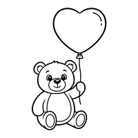 Teddybeer met Hartballon