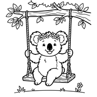 Koala Lucu di Ayunan