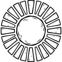 Stylized Sun with Rays