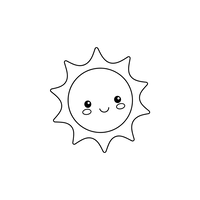 Happy Smiling Kawaii Sun