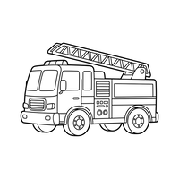 Truk Pemadam Kebakaran dengan Tangga