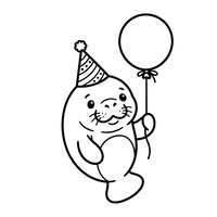 Focă de petrecere cu balon