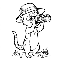 Maimuță aventuroasă cu binoclu