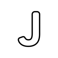 Fetter Großbuchstabe J