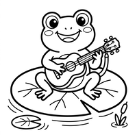 Musical Frog on a Lily Pad