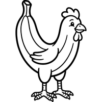 Personagem Galinha Banana