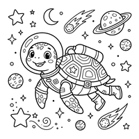 Astronautskilpadde i verdensrommet