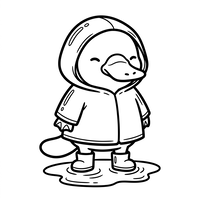 Mignon Ornithorynque en Imperméable