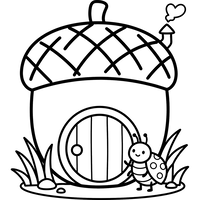 Casa de Bolota com Joaninha