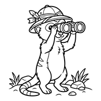 Ontdekkingsreiziger Otter met Verrekijker