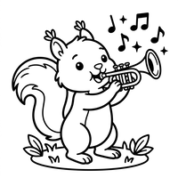 Esquilo Musical com Trompete
