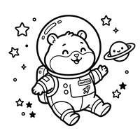 Astronaut Hamster in Space