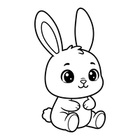 Schattig Zittend Babykonijntje