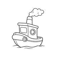 Fröhlicher kleiner Schlepper