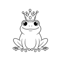 Heureux Prince Grenouille avec Couronne