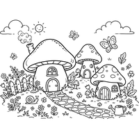 Magic Mushroom Village Garden