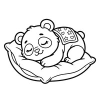 Sovende Babypanda med Stjernetæppe