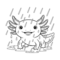 Axolotl Felice sotto la Pioggia