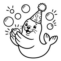 Party Seal with Bubbles