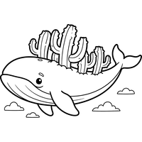 Whale with Cacti
