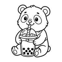 Ursinho Fofo com Bubble Tea