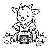 Muzikale Geit die Trommelt