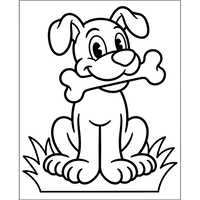 Chiot Heureux avec un Os