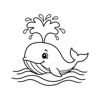 Balena Allegra che Spruzza Acqua