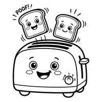 Happy Toaster and Toast