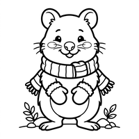 Süßer Winterhamster