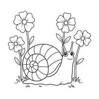 Lumaca Sorridente tra i Fiori
