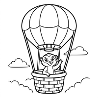 Maimuțică drăguță într-un balon