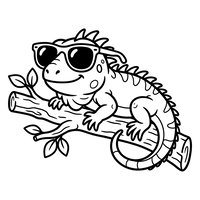 Dragão Barbudo Cool com Óculos de Sol