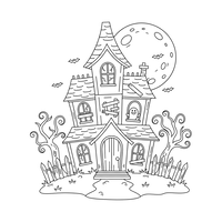 Casa Infestata Spettrale Sotto la Luna Piena