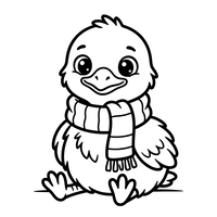 Schattig Eendje met Wintersjaal