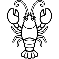 Friendly Cartoon Lobster