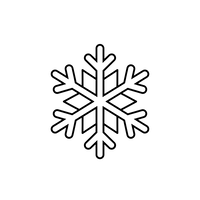 Contorno Sencillo de Copo de Nieve