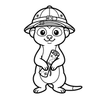 Entdecker-Otter mit Schatzkarte