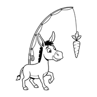 Burro Perseguindo uma Cenoura